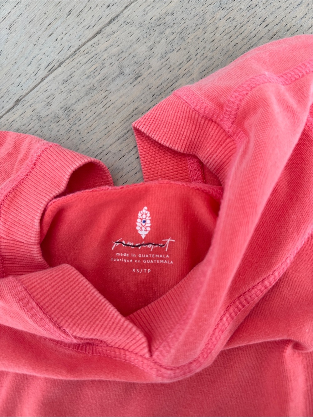 Free People Coral V-Neck Short Sleeve Tee - Picture 2 of 3